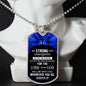 Be Strong and Courageous Dog Tag