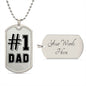 #1 DAD Dog Tag