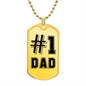 #1 DAD Dog Tag