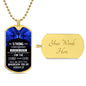 Be Strong and Courageous Dog Tag