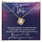 To My Beautiful Wife Love Knot Necklace