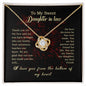 To My Sweet Daughter in Law Love Knot Necklace