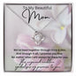 To My Beautiful Mom Love Knot Necklace
