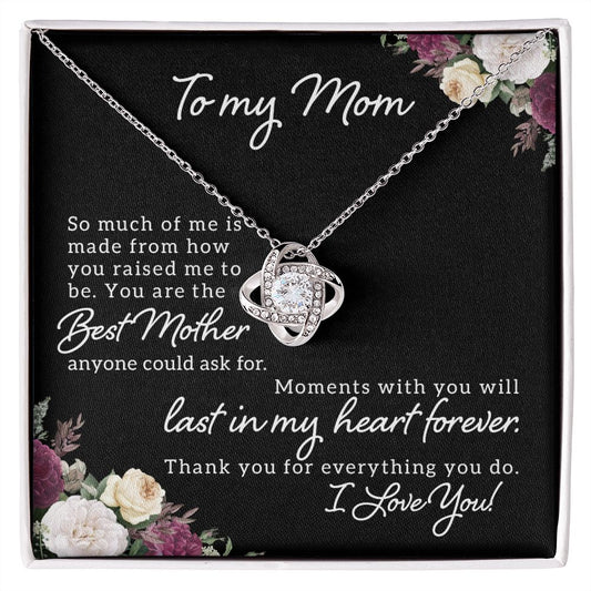 To My Mom Love Knot Necklace