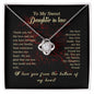 To My Sweet Daughter in Law Love Knot Necklace