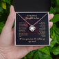 To My Sweet Daughter in Law Love Knot Necklace