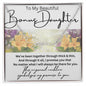To My Beautiful Bonus Daughter Signature Style Name Necklace