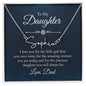To My Daughter Signature Style Name Necklace