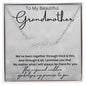 To My Beautiful Grandmother Signature Style Name Necklace