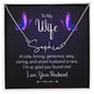 To My Wife Signature Style Name Necklace