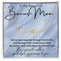 To My Beautiful Bonus Mom Signature Style Name Necklace