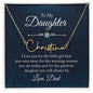 To My Daughter Signature Style Name Necklace
