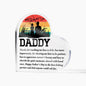 Fishing DADDY Heart Shaped Acrylic Plaque