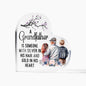 Grandfather Heart Shaped Acrylic Plaque