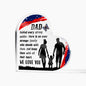 Silhouette DAD Family Heart Shaped Acrylic Plaque