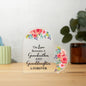Grandmother and Granddaughter Heart Shaped Acrylic Plaque
