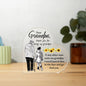 Dear Grandpa Heart Shaped Acrylic Plaque