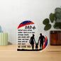 Silhouette DAD Family Heart Shaped Acrylic Plaque