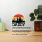 Fishing DADDY Heart Shaped Acrylic Plaque