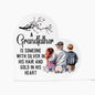 Grandfather Heart Shaped Acrylic Plaque