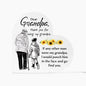 Dear Grandpa Heart Shaped Acrylic Plaque