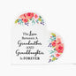 Grandmother and Granddaughter Heart Shaped Acrylic Plaque