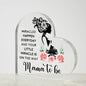 Miracles Mama Heart Shaped Acrylic Plaque