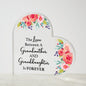 Grandmother and Granddaughter Heart Shaped Acrylic Plaque