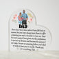 DAD's Love is the Best Heart Shaped Acrylic Plaque