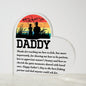 Fishing DADDY Heart Shaped Acrylic Plaque