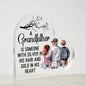 Grandfather Heart Shaped Acrylic Plaque