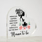 Miracles Mama Heart Shaped Acrylic Plaque