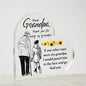 Dear Grandpa Heart Shaped Acrylic Plaque