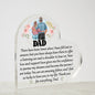 DAD's Love is the Best Heart Shaped Acrylic Plaque