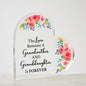 Grandmother and Granddaughter Heart Shaped Acrylic Plaque