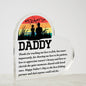 Fishing DADDY Heart Shaped Acrylic Plaque