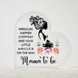 Miracles Mama Heart Shaped Acrylic Plaque