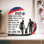 Silhouette DAD Family Heart Shaped Acrylic Plaque