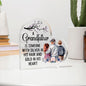 Grandfather Heart Shaped Acrylic Plaque