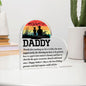 Fishing DADDY Heart Shaped Acrylic Plaque