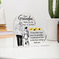 Dear Grandpa Heart Shaped Acrylic Plaque