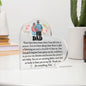 DAD's Love is the Best Heart Shaped Acrylic Plaque
