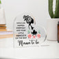 Miracles Mama Heart Shaped Acrylic Plaque