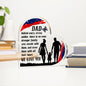 Silhouette DAD Family Heart Shaped Acrylic Plaque
