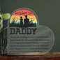 Fishing DADDY Heart Shaped Acrylic Plaque