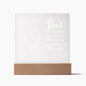 Silhouette DAD Square Acrylic Plaque