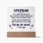 HERO STEPDAD Square Acrylic Plaque