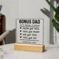 Bonus DAD Square Acrylic Plaque