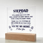 HERO STEPDAD Square Acrylic Plaque
