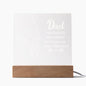 Silhouette DAD Square Acrylic Plaque